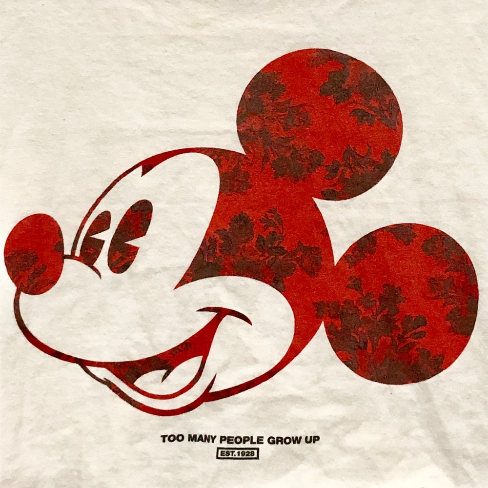 “Too Many People Grow Up” Mickey Mouse crop top